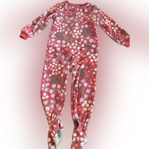 Carter's Pink Floral Kids Footie